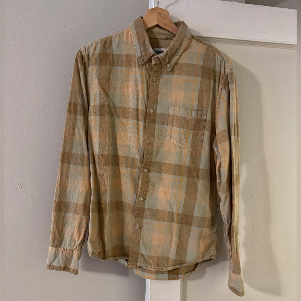 Wellen by Huckberry Corduroy Plaid Button Up